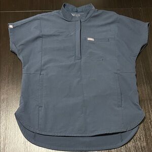 FIGS Montex Scrub Top in Dark Harbor
